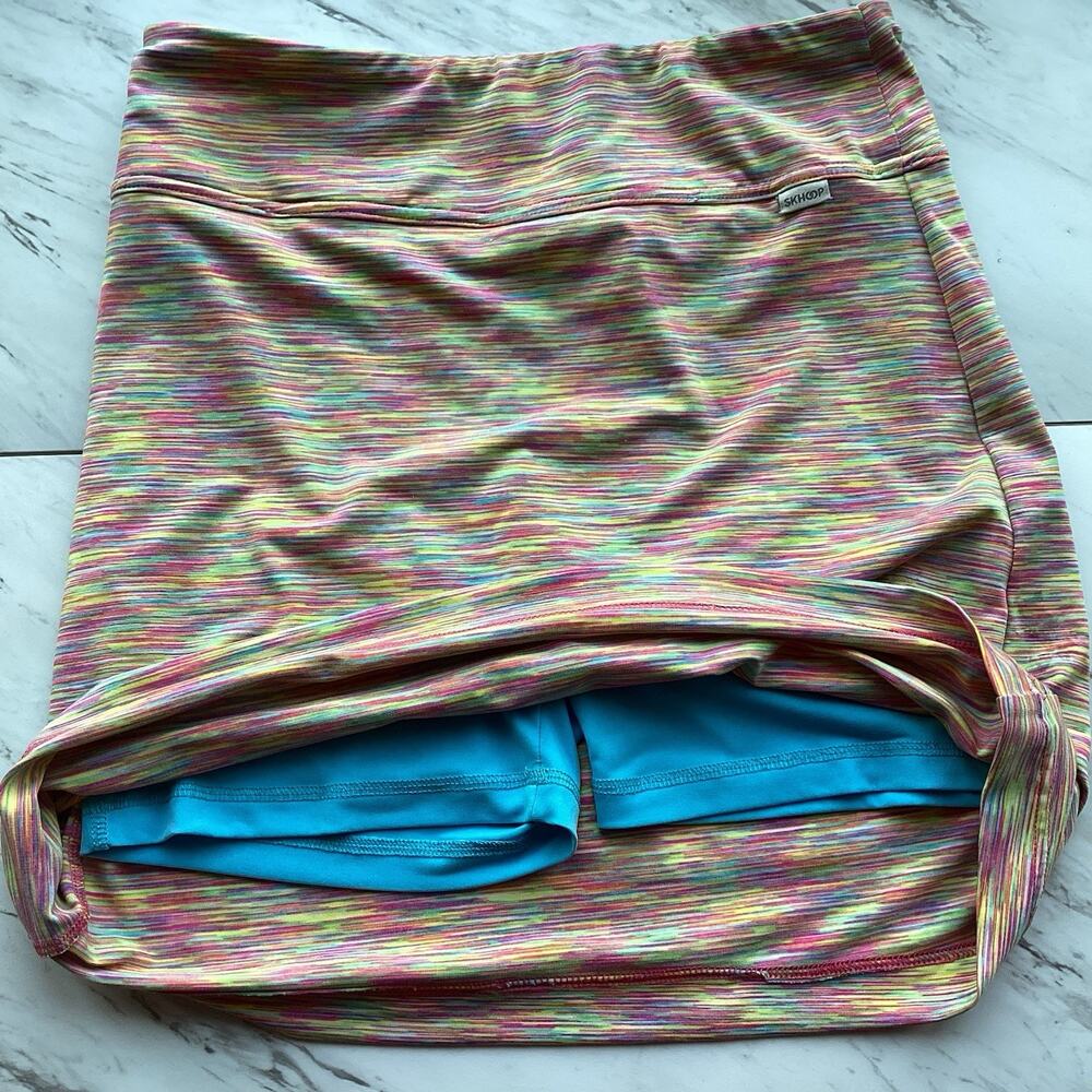 Skhoop Women's Multicolor Skort, Small, Shorts Attached, Activewear Golf Tennis